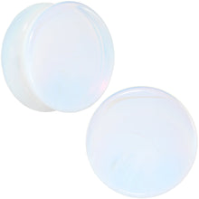 将图片加载到图库查看器,White Opalite Double Flare Plug Set