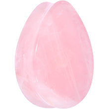 Load image into Gallery viewer, Pink Rose Quartz Drop Saddle Plug Set