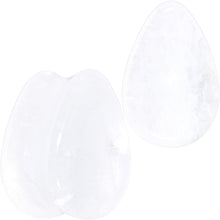 将图片加载到图库查看器,White Cloudy Quartz Drop Saddle Plug Set