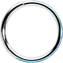 将图片加载到图库查看器,16G 3/8 Blue Synthetic Opal Forward Facing Hinged Segment Ring