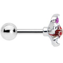 Load image into Gallery viewer, 16G 1/4 Purple Red Flower in Flower Cartilage Tragus Earring