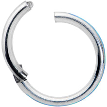 Load image into Gallery viewer, 16G 5/16 Blue Synthetic Opal Forward Facing Hinged Segment Ring