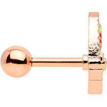 Load image into Gallery viewer, 16G 1/4 Rose Gold Tone Mosaic Butterfly Cartilage Tragus Earring