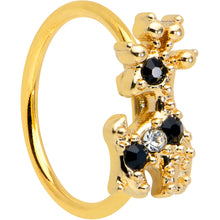 Load image into Gallery viewer, 20G 5/16 Black Gem Decadent Deer Nose Hoop