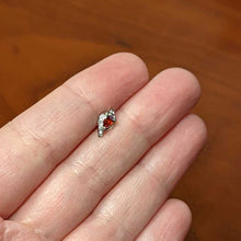 Load image into Gallery viewer, 16G 1/4 Clear Red Gem Swirling Oval Labret Monroe Tragus
