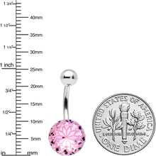 Load image into Gallery viewer, Pink Gem Stylish Elegance Mandala Flower Belly Ring