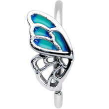 Load image into Gallery viewer, 20G 5/16 Simple Blue Wing Butterfly Nose Hoop