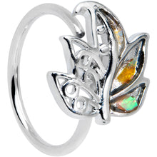 Load image into Gallery viewer, 20G 5/16 Autumnal Colors Maple Leaf Nose Hoop