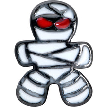 Load image into Gallery viewer, 16G 5/16 Black Red Eye Mummy Halloween Labret Monroe Tragus