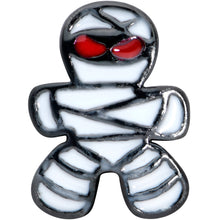 Load image into Gallery viewer, 16G 1/4 Black PVD Red Eye Mummy Halloween Cartilage Tragus
