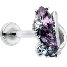 将图片加载到图库查看器,16G 5/16 Clear Purple Gem Abstract Elegance Labret Monroe Tragus