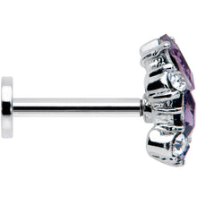 将图片加载到图库查看器,16G 5/16 Clear Purple Gem Abstract Elegance Labret Monroe Tragus