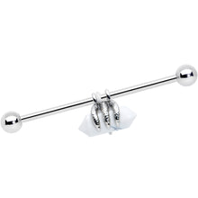 Load image into Gallery viewer, 14G White Howlite Claw Industrial Barbell 38mm