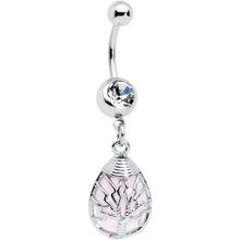 将图片加载到图库查看器,Rose Quartz Drop Tree Dangle Belly Ring