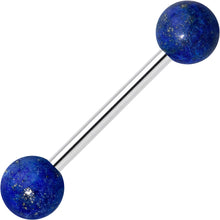 Load image into Gallery viewer, Elegant Blue Agate Barbell Tongue Ring
