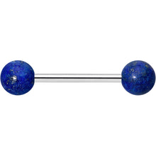 Load image into Gallery viewer, Elegant Blue Agate Barbell Tongue Ring