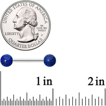 Load image into Gallery viewer, Elegant Blue Agate Barbell Tongue Ring