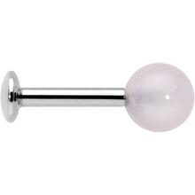 Load image into Gallery viewer, 16G 1/4 Elegant Pink Rose Quartz Internal Threaded Labret Tragus