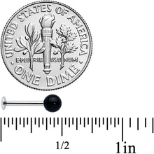 将图片加载到图库查看器,16G 5/16 Elegant Black Agate Internally Threaded Labret Tragus