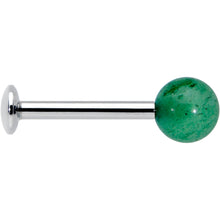 Load image into Gallery viewer, 16G 5/16 Elegant Green Jade Internally Threaded Labret Tragus