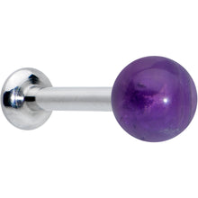 Load image into Gallery viewer, 16G 5/16 Elegant Purple Amethyst Internal Threaded Labret Tragus