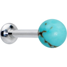 Load image into Gallery viewer, 16G 5/16 Elegant Blue Turquoise Internally Threaded Labret Tragus