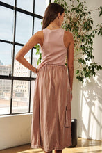Load image into Gallery viewer, Drawstring Sleeveless Washed Dress For Women β Relaxed, Trendy, Comfortable, Perfect Dress for Casual Wear and Outdoor Adventures