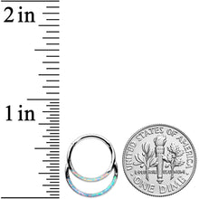 Load image into Gallery viewer, 16G 3/8 Synthetic Opal Double Row Hinged Segment Ring