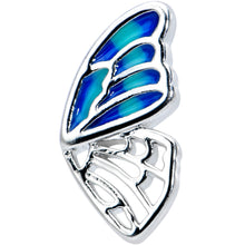 Load image into Gallery viewer, 16G 1/4 Simple Blue Butterfly Wing Cartilage Tragus Earring