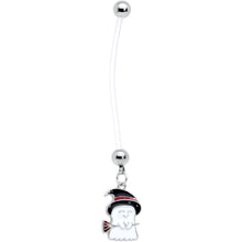 将图片加载到图库查看器,Clear Bioplast Witch Hat Ghost Halloween Dangle Pregnancy Belly Ring