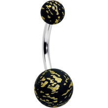 将图片加载到图库查看器,Matte Black Splatter Pattern Belly Ring
