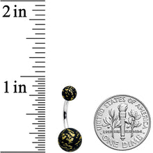 将图片加载到图库查看器,Matte Black Splatter Pattern Belly Ring