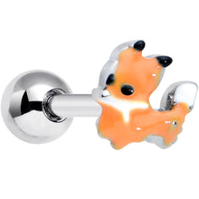 Load image into Gallery viewer, 16G 1/4 Cute Fall Fox Cartilage Tragus Earring