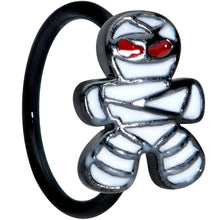 Load image into Gallery viewer, 20G 5/16 Black Red Eye Mummy Halloween Nose Hoop