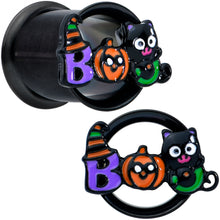 Load image into Gallery viewer, Black Boo Party Halloween Tunnel Plug Set