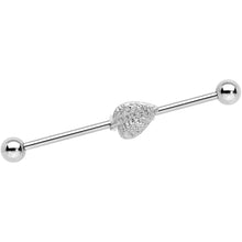 Load image into Gallery viewer, 14G Autumn Textured Leaf Industrial Barbell 38mm