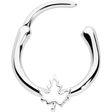 将图片加载到图库查看器,16G 3/8 Autumn White Maple Leaf Cartilage Clicker Ring