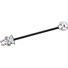 Load image into Gallery viewer, 14G Black Skeleton Body Halloween Industrial Barbell 38mm