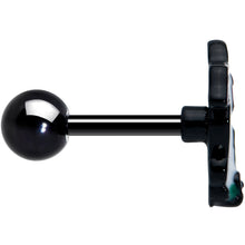Load image into Gallery viewer, 16G 1/4 Black Graveyard Ghost Halloween Cartilage Tragus Earring