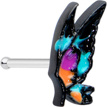 Load image into Gallery viewer, 20G 1/4 Sunset Side Butterfly Nose Bone