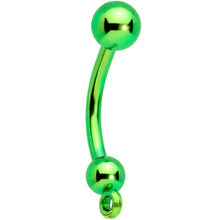 将图片加载到图库查看器,Green Electroplated Titanium Add On Charm Dangle Belly Ring