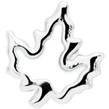 Load image into Gallery viewer, 16G 1/4 Autumn White Maple Leaf Cartilage Tragus Earring