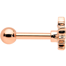 Load image into Gallery viewer, 16G 1/4 Rose Gold Tone Fall White Maple Leaf Cartilage Tragus