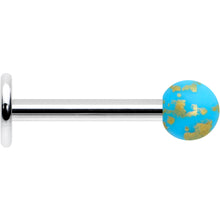 将图片加载到图库查看器,16G 5/16 Matte Blue Splatter Pattern Labret Monroe Tragus