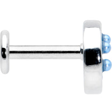 将图片加载到图库查看器,16G 1/4 Blue Gem Geometric Blues Pattern Labret Monroe Tragus