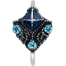 将图片加载到图库查看器,20G 5/16 Blue Gem Rococo Blue Nose Hoop