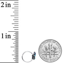 将图片加载到图库查看器,20G 5/16 Blue Gem Rococo Blue Nose Hoop
