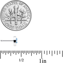 Load image into Gallery viewer, 20G 1/4 Blue Gem Geometric Blues Nose Bone