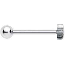 将图片加载到图库查看器,Simple Star Top Barbell Tongue Ring