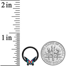 将图片加载到图库查看器,16G 3/8 Black Sunset Butterfly Hinged Segment Ring